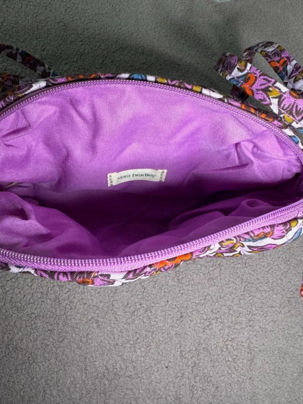NWT Vera Bradley Floral Scaevola Fan Crossbody Camera Bag